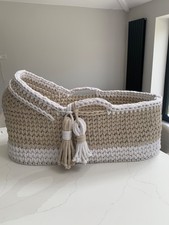 Handmade crochet Moses basket