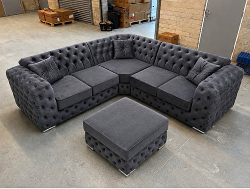 Rahman sofas steel plush - steel,