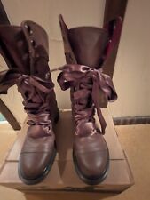 Dr Martens Triumph Aimilita 1914 Leather Boots Tartan Lining 12 Eyelet UK Size 4