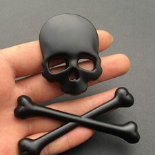 1Pc 3D Skull Head  Emblem Car