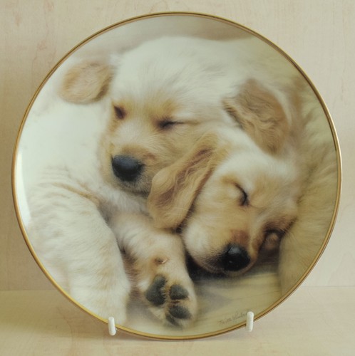 Danbury mint dog - plate, snuggle
