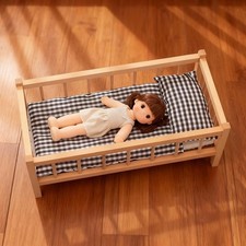 Wooden Baby Doll Crib Doll Cot