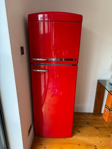Zanussi red retro fridge - zanussi,