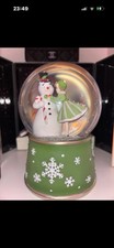 Retro Girl With Snowman