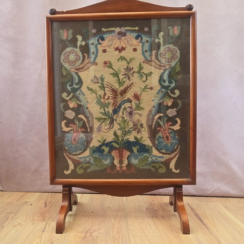 Large tapestry fire screen - tapestry,