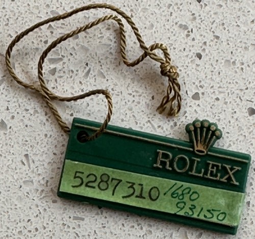 Rolex oyster swimpruf hangtag - rolex,