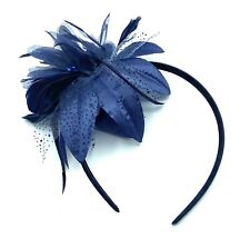 Ladies Navy Blue Feather