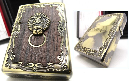 Luxury wood door - lion, antique