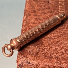 Propelling Pencil Antique Vintage Unusual W S Hicks Gold Tone Telescopic Pendant