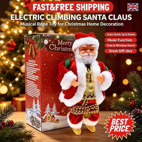 Electric climbing santa - santa, claus