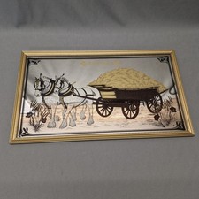 Vintage Autumn Horse & Cart  Seasonal Pub Style Mirror