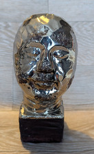 Silver Man Bust Clay Head