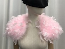 Real Ostrich Feather Fur Shrug