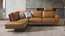 Tan Leather Corner Sofa