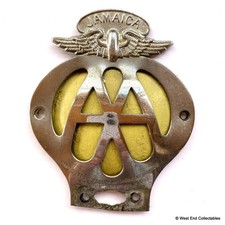 Vintage AA Jamaica Car Badge