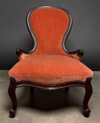 Victorian slipper chair - victorian,