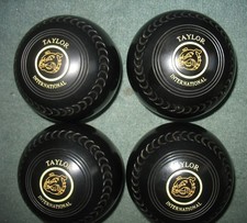 Black Thomas Taylor International Bowls X 4 Size 4 (Heavy)