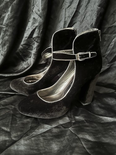 Anne michelle black velvet - black,