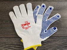 ARCO White Dotted Grip Gloves,Gardening,Work, Craft, DIY size L