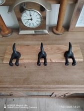 BASTIS Dog - Coat Rack Dog Leash or Towel Solid Wood Wall Mounted