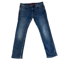 Hugo Boss Mens Jeans Slim Fit W34 L29 Stretch Blue Wash Zip Fly Hugo 734