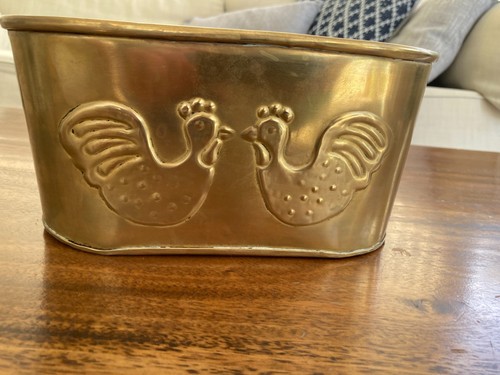Small brass planter plant - brass, pot