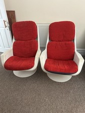  Pair of Robin Day Hille  Swivel Lounge Armchairs 