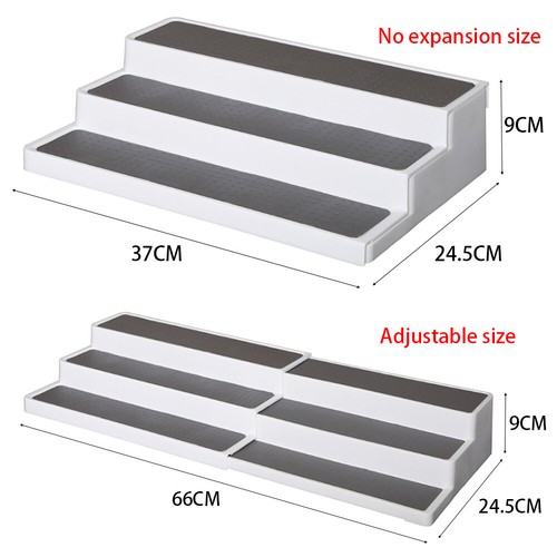Extendable shelf tier step - extendable, 3
