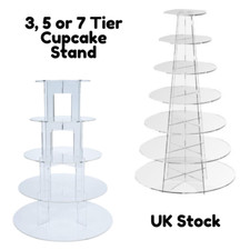 Clear acrylic round - clear, cupcake
