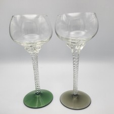 Two Twisted Stem Coloured Hock