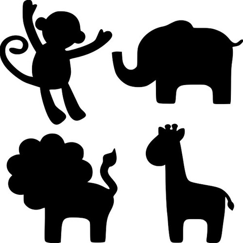 Baby animal nursery stencil - animal,