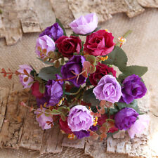 Silk Peony Artificial Fake Flowers Bunch Bouquet Home Wedding Party Garden Decor