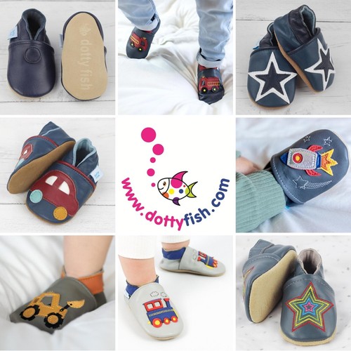 Dotty fish soft leather - leather, baby