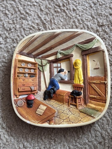 Vintage wall plaque - wall,
