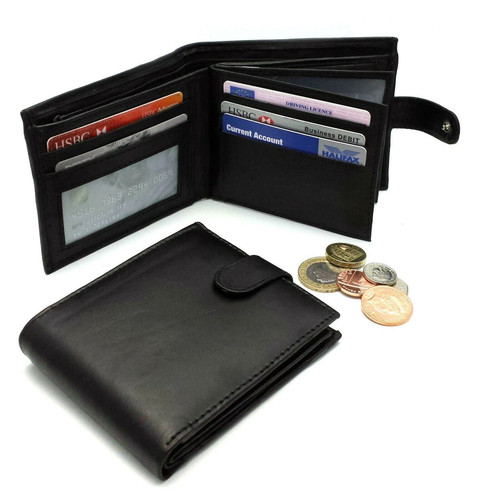 Mens leather wallet rfid - mens,