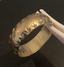 Hallmarked Gold Ring Band 375 9ct ‘Size Y 1/2’ 7.3g