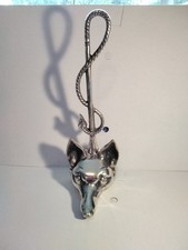 ANTIQUE FOX DOORSTOP ENGLISH HEAVY BRASS VICTORIAN