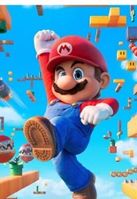 Super Mario Bros Movie Posters Animated Movie Poster Prints Wall Sticker 90x56cm