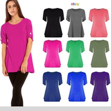 Women Short Turn Up Sleeves