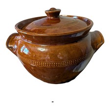 Vintage Pearson’s of Chesterfield Stoneware Brown Glazed Casserole Dish And Lid