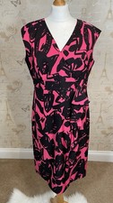 Savoir Dress 16 Pink Black