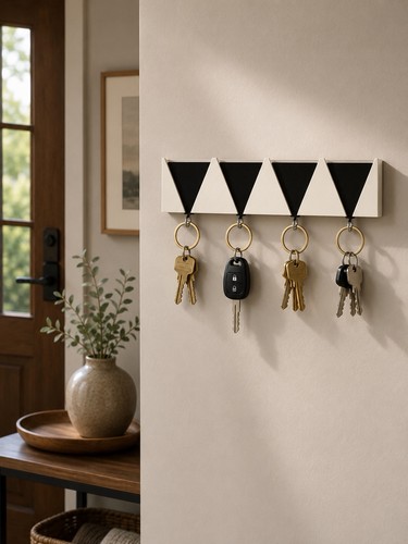 Geometric key holder wall - key,