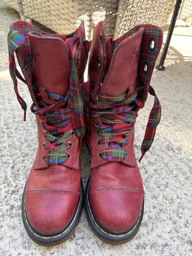 Marten burgundy tartan - burgundy,