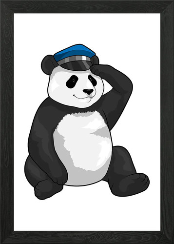 Panda police hat - police,