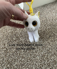 TY beanie boo - Pegasus the unicorn clip keyring  