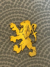 Classic 1970-80's PEUGEOT GRILLE BADGE.Gold Lion.BVC Mark.Classic Car Part.LOT 1