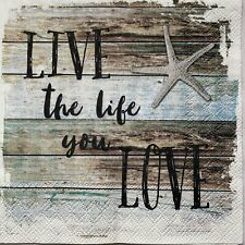 4 Luncheon paper napkins Live