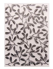 Embossing Folder  -  6" x 4" - CHRISTMAS - MISTLETOE - FOLIAGE - Nature - Crafts
