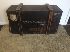 Antique Royal Naval Officers Foot Locker RNVR NZ Officer Ammo Crate Conversion 