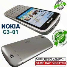 New Nokia C3-01 - Touch and Type Silver 3G (Unlocked) Mobile Phone Fast Dispatch